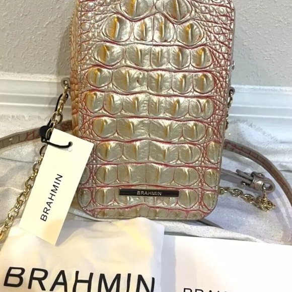 ✨️ Brahmin Cassia Sunkiss Color Melbourne Genuine Leather Crossbody NWT ✨️ - Picture 3 of 7